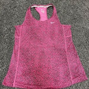 Nike pink dry fit running top- size medium